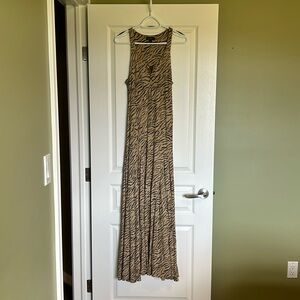 Animal print maxi dress